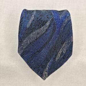 MODA ITALIANA Men's Blue Patterned Tie
